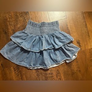 Aerie jean skirt